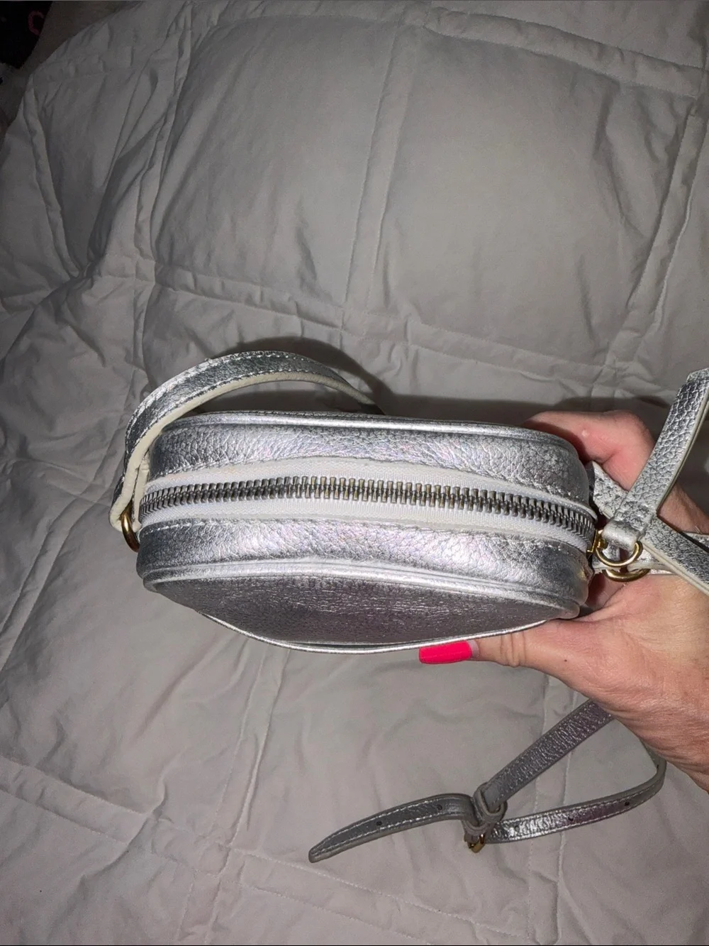 American Leather Company Cleveland Crossbody bag metallic silver